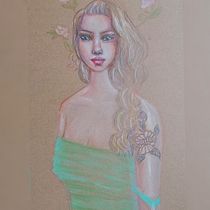 Il mio progetto del corso: Illustrazione con pastelli e matite colorate. Un progetto di Illustrazione tradizionale, Belle arti, Disegno a matita, Disegno, Disegno di ritratti, Disegno realistico e Disegno artistico di Claudia DG - 05.05.2022