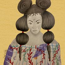 Mi Proyecto del curso: Retrato con lápiz, técnicas de color y Photoshop. Projekt z dziedziny Trad, c, jna ilustracja,  Sztuki piękne, R, sunek ołówkiem,  R, sunek, Ilustracja c i frowa użytkownika Maria Cristina Rodriguez del Valle - 05.05.2022
