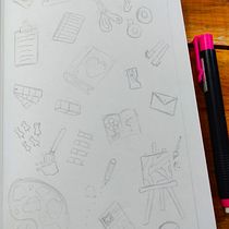 Meu projeto do curso: Desenho criativo e lettering manual para iniciantes. Traditional illustration, Lettering, Drawing, H, and Lettering project by Ana Beatriz Garcia - 05.04.2022