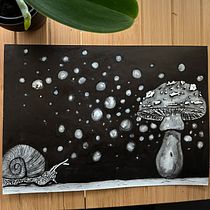 Mushroom Spores. Traditional illustration, Drawing & Ink Illustration project by Lo - 05.06.2022