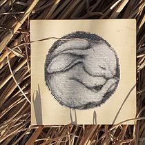 Mój projekt z kursu: Haft na drewnie - Zając 23x23cm. Arts, Crafts, Fine Arts, Embroider, and Textile Design project by Angelina Żaba - 05.06.2022