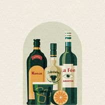 My drinks cabinet. Un progetto di Illustrazione tradizionale, Belle arti, Design di poster  e Illustrazione digitale di Uranium Sorcerer - 06.05.2022