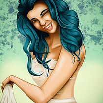 My project for course: Female Character Portraits in Procreate. Projekt z dziedziny Trad, c, jna ilustracja, Ilustracja c, frowa, R, sunek c i frow użytkownika Ariel Vichi - 06.05.2022