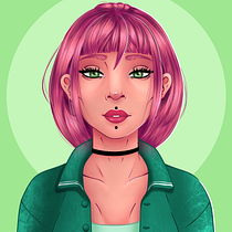 Mon projet du cours : Portrait de personnages féminins avec Procreate. Projekt z dziedziny Trad, c, jna ilustracja, Ilustracja c, frowa, R, sunek c i frow użytkownika Aurélie - 01.04.2022