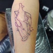 Mi Proyecto del curso: Técnicas de color para tatuajes diseño ballenas . Un progetto di Illustrazione tradizionale, Disegno, Illustrazione digitale, Design di tatuaggi e Disegno digitale di Mauricio Hernandez - 07.05.2022