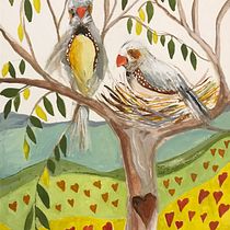 My project for course: Painting with Gouache: Create Poetic Illustrations. Traditional illustration, Fine Arts, Painting, and Gouache Painting project by Angela Bettess - 05.07.2022