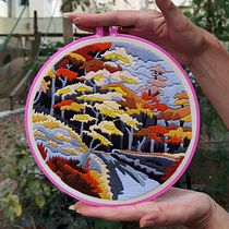 My project for course: Abstract Color and Design for Embroidery. Artesanato, Bordado, e Tecido projeto de Yanka Arf - 08.05.2022