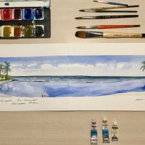 Mein Kursprojekt: Aquarellreiseheft. Traditional illustration, Watercolor Painting, Architectural Illustration, and Sketchbook project by Laura Kampff - 05.08.2022
