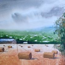 My project for course: Watercolor Landscapes: Experimental Tools and Techniques. Projekt z dziedziny  Sztuki piękne,  Malarstwo i Malowanie akwarelą użytkownika Isabelle Ronge - 09.05.2022