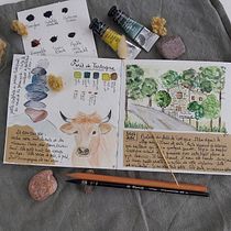 Mon projet du cours : Carnet de voyage à l’aquarelle. Traditional illustration, Watercolor Painting, Architectural Illustration, and Sketchbook project by Julie Clément - 01.18.2022