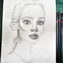 Il mio progetto del corso: Ritratto su blocco da disegno: esplora il volto umano. Sketching, Drawing, Portrait Drawing, Artistic Drawing, and Sketchbook project by Silvia Scherma - 05.09.2022