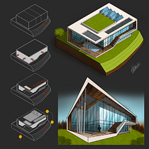 Meu projeto do curso: Sketching para arquitetura com Procreate. Un projet de Architecture, Esquisse , Illustration numérique, Architecture numérique et Illustration architecturale de Larissa Nunes Eler - 09.05.2022