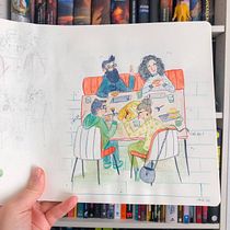 Mi Proyecto del curso: Sketchbook para explorar tu estilo de dibujo. Un proyecto de Ilustración tradicional, Bocetado, Creatividad, Dibujo, Pintura a la acuarela, Sketchbook y Pintura gouache de Cris Zumo DEscarabajo - 10.05.2022