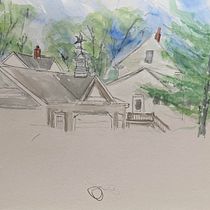 My project for course: Urban Sketching: Express Your World in a New Perspective. Un projet de Illustration traditionnelle, Esquisse , Dessin, Aquarelle, Illustration architecturale , et Carnet de croquis de cappiellolou - 10.05.2022