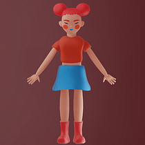 Mi proyecto del curso: Creación de personajes kawaii en 3D con Blender  Ein Projekt aus dem Bereich Traditionelle Illustration, Design von Figuren, Digitale Illustration, 3-D-Modellierung, Manga und 3D von Fue Go - 11.05.2022