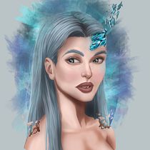 Mi proyecto del curso: Retratos digitales de fantasía con Photoshop. Traditional illustration, Drawing, Digital Illustration, Portrait Drawing, Digital Drawing, and Digital Painting project by corinaesther92 - 05.10.2022