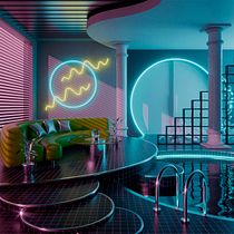 My project for course: 3D Interior Visualizations: Design Retro Spaces in Cinema 4D. 3D, Modelagem 3D, e Arquitetura digital projeto de farabagirova - 08.05.2022