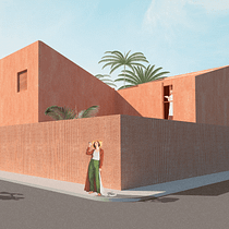 Mi proyecto del curso: Representación gráfica de proyectos arquitectónicos. Un projet de Architecture, Design graphique, Architecture d'intérieur, Design d'intérieur, Pa, sagisme, Collage, Architecture numérique et Illustration architecturale de Sofi Scolari - 11.05.2022