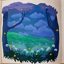 Mein Kursprojekt: Märchenlandschaften mit Gouache malen. Projekt z dziedziny Trad, c, jna ilustracja,  Malarstwo i Malowanie gwaszami użytkownika Stefanie Wagner - 11.05.2022