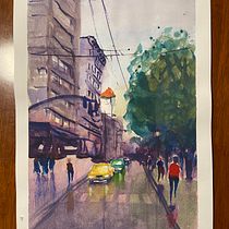 Naneen's project for course: Urban Landscapes in Watercolour. Un projet de Beaux Arts, Aquarelle et Illustration architecturale de Christine Kirsch - 10.05.2022