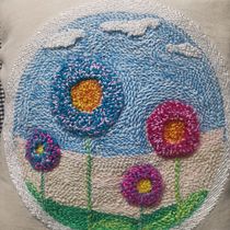 Mi proyecto del curso: Bordado XL con aguja mágica. Un projet de Broderie, Décoration, Punch needle , et Design textile de Diana Marin - 12.05.2022