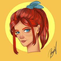 Mi proyecto del curso: Retrato de personajes femeninos con Procreate. Projekt z dziedziny Trad, c, jna ilustracja, Ilustracja c, frowa, R, sunek c i frow użytkownika Brenda Velázquez - 13.05.2022