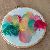 Mi proyecto del curso: Técnicas básicas de bordado y acuarela. Painting, Watercolor Painting, Embroider, and Textile Design project by Marta Bendicho - 05.13.2022