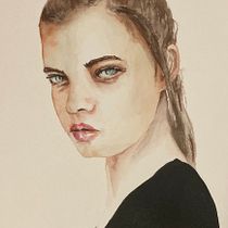 My project for course: Watercolor Portrait from a Photo. Traditional illustration, Watercolor Painting, and Portrait Drawing project by leannegitlin - 05.13.2022
