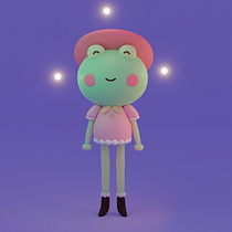 My project for course: Kawaii Character Creation in 3D with Blender  Ein Projekt aus dem Bereich Traditionelle Illustration, Design von Figuren, Digitale Illustration, 3-D-Modellierung und Manga von Cristina Teşu - 13.05.2022