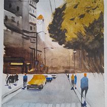 My project for course: Urban Landscapes in Watercolor. Un projet de Beaux Arts , et Aquarelle de Manis - 14.05.2022