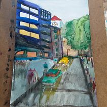 Mi proyecto del curso: Paisajes urbanos en acuarela. Un projet de Beaux Arts, Aquarelle et Illustration architecturale de Samantha Vulijscher - 14.05.2022