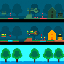 Mi proyecto del curso: Creación de escenarios pixel art para videojuegos. Un progetto di Animazione 2D, Animazione 3D, Videogiochi, Pixel art, Progettazione di videogiochi e Sviluppo di videogiochi di yeraygarciarivero - 16.05.2022