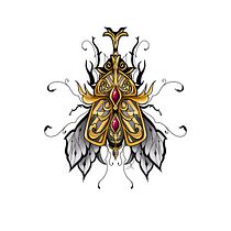 Mon projet du cours : Conception de tatouage aux effets dorés sur Procreate . Ilustração tradicional, Ilustração digital, e Desenho de tatuagens projeto de Manon JACQUEMIN - 16.05.2022