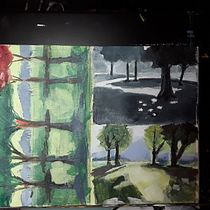 Mijn project van de cursus: Olieschilderen in de buitenlucht voor beginners: schilderen in de open lucht. Een project van  Beeldende kunst, Schilderij y  Olieverfschilderij van Tjakkelina Vrijhof-Kruit - 19.05.2022