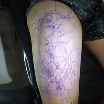 Meu projeto do curso: Introdução a tatuagem com estilo gravura. Un proyecto de Diseño de tatuajes de Guilherme Joia - 17.05.2022