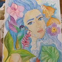 Mi proyecto del curso: Ilustración en acuarela: naturaleza y vida. Pintura, Pintura em aquarela, e Desenho de retrato projeto de paula_pastor_caballero - 17.05.2022