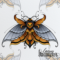 My project for course: Artistic Tattoo Design with Golden Effects in Procreate. Ilustração tradicional, Ilustração digital, e Desenho de tatuagens projeto de loving_krampus - 17.05.2022