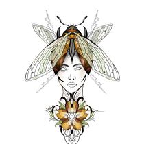 My project for course: Artistic Tattoo Design with Golden Effects in Procreate. Ilustração tradicional, Ilustração digital, e Desenho de tatuagens projeto de revibit - 17.05.2022