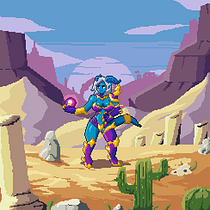 Mi proyecto del curso: Introducción al diseño de personajes en pixel art. Un progetto di Character design, Videogiochi, Pixel art e Progettazione di videogiochi di Domingo Cedano - 17.05.2022