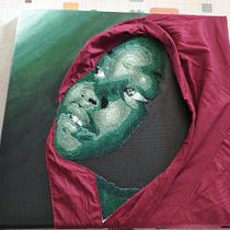 Mi proyecto del curso: Retrato realista bordado: cuenta historias con el color. Embroider, and Textile Design project by Alejandra Arufe Formoso - 05.13.2022