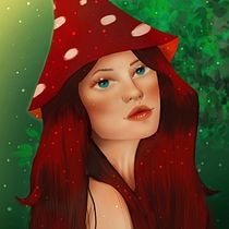 Meu projeto do curso: Retrato digital no Photoshop com um toque de fantasia. Traditional illustration, Drawing, Digital Illustration, Portrait Drawing, Digital Drawing, and Digital Painting project by Caroline Silveira - 05.17.2022
