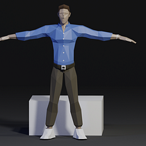 Mi proyecto del curso: Modelado Low Poly persona Ein Projekt aus dem Bereich 3D, 3-D-Modellierung, Videospiele, Design von 3-D-Figuren und Design für Videospiele von Jeremias Reynoso - 16.05.2022