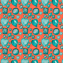 My project for course: Design of Textile Prints. Traditional illustration, Accessor, Design, Costume Design, Pattern Design, Fashion Design, Printing, and Textile Printing project by Annarita - 05.18.2022