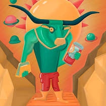 My project for course: Geometric Illustration with Volume. Traditional illustration, Character Design, and Digital Illustration project by Eleonora Miears - 05.18.2022