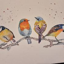 Mi proyecto del curso: Acuarela artística para ilustración de aves. Watercolor Painting project by Teresa - 05.19.2022