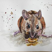 My project for course: Expressive Animal Portraits in Watercolor. Projekt z dziedziny Trad, c, jna ilustracja, Malowanie akwarelą, R, sunek realist, czn, Ilustracja naturalist i czna użytkownika Ingrid Fürhacker - 19.05.2022