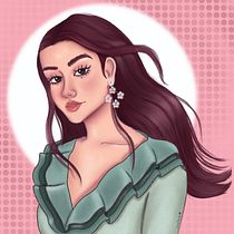 Meu projeto do curso: Retrato de personagens femininas com Procreate. Projekt z dziedziny Trad, c, jna ilustracja, Ilustracja c, frowa, R, sunek c i frow użytkownika mendeslivia86 - 19.05.2022