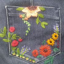 Mi proyecto del curso: Diseño de moda: pintura y bordado sobre prendas Ein Projekt aus dem Bereich Stickerei von Villalba Daniela Alejandra - 18.05.2022