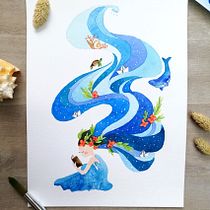 Mon projet du cours :  Techniques d'aquarelle pour des illustrations féériques. Traditional illustration, Drawing, Watercolor Painting, and Editorial Illustration project by aud_rey - 05.20.2022