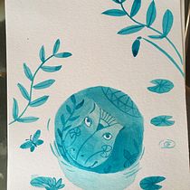 Mon projet du cours : Techniques modernes d’aquarelle. Traditional illustration, Fine Arts, Painting, and Watercolor Painting project by sarondelph - 05.20.2022